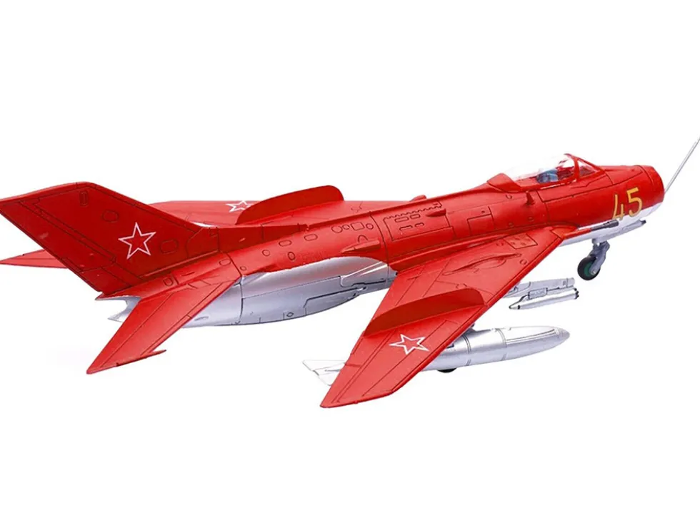Mikoyan Gurevich MiG 19S Farmer C Fighter Aircraft Yellow 45 VVS Display Team Soviet Air Force Kubinka Air Base 1960 Wing Series 1/72 Diecast Model Panzerkampf 14642PA