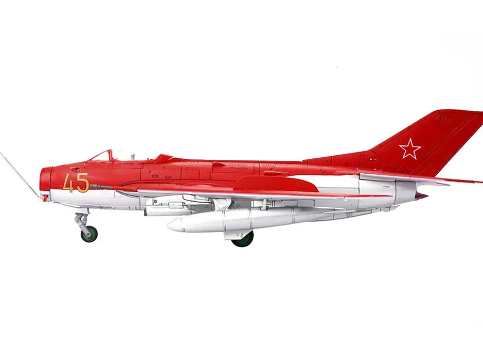 Mikoyan Gurevich MiG 19S Farmer C Fighter Aircraft Yellow 45 VVS Display Team Soviet Air Force Kubinka Air Base 1960 Wing Series 1/72 Diecast Model Panzerkampf 14642PA