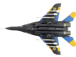 Mikoyan MIG-29 Fulcrum Aircraft "Ghost of Kyiv, 40th Tactical Aviation Brigade, Vasylkiv Air Base" (2023) Ukrainian Air Force "Air Power Series" 1/72 Diecast Model by Hobby Master