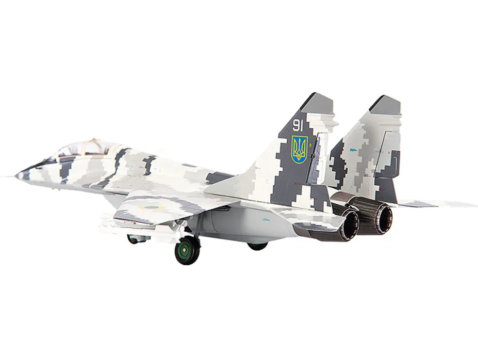 Mikoyan MiG-29UB Fulcrum-B Fighter Aircraft "Vasylkiv Air Base, Ukraine" (2021) Ukrainian Air Force 1/72 Diecast Model by JC Wings