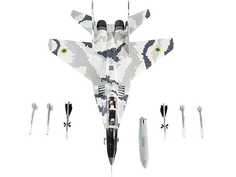 Mikoyan MiG-29UB Fulcrum-B Fighter Aircraft "Vasylkiv Air Base, Ukraine" (2021) Ukrainian Air Force 1/72 Diecast Model by JC Wings