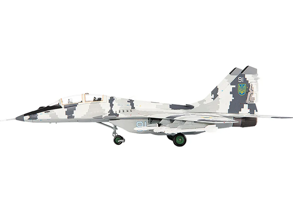 Mikoyan MiG-29UB Fulcrum-B Fighter Aircraft "Vasylkiv Air Base, Ukraine" (2021) Ukrainian Air Force 1/72 Diecast Model by JC Wings
