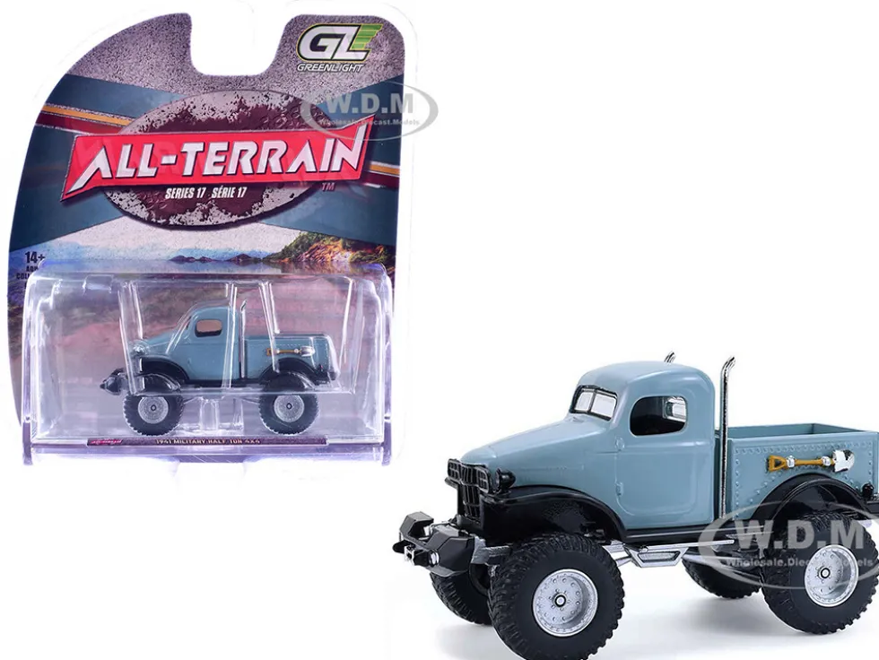 1941 Military Half Ton 4x4 Truck Slate Blue "All Terrain" Series 17 1/64 Diecast Model Car by Greenlight