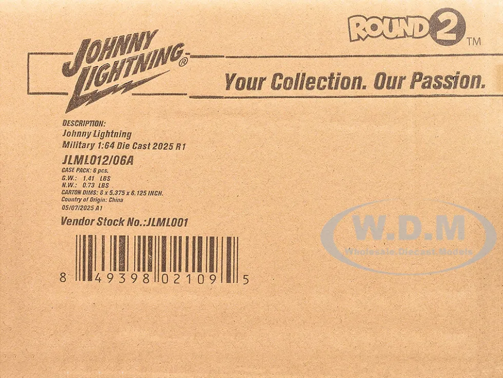 Military Set A of 6 pieces 2025 Release 1 Limited Edition Diecast Models by Johnny Lightning