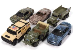 Military Set A of 6 pieces 2025 Release 1 Limited Edition Diecast Models by Johnny Lightning