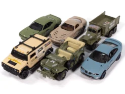 Military Set B of 6 pieces 2025 Release 1 Limited Edition Diecast Models by Johnny Lightning