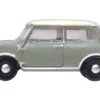 Mini Classic Tweed Gray with Cream Top 1/148 (N) Scale Diecast Model Car by Oxford Diecast