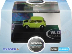 Mini Cooper Lime Green with Matt Black 1/148 (N) Scale Diecast Model Car by Oxford Diecast