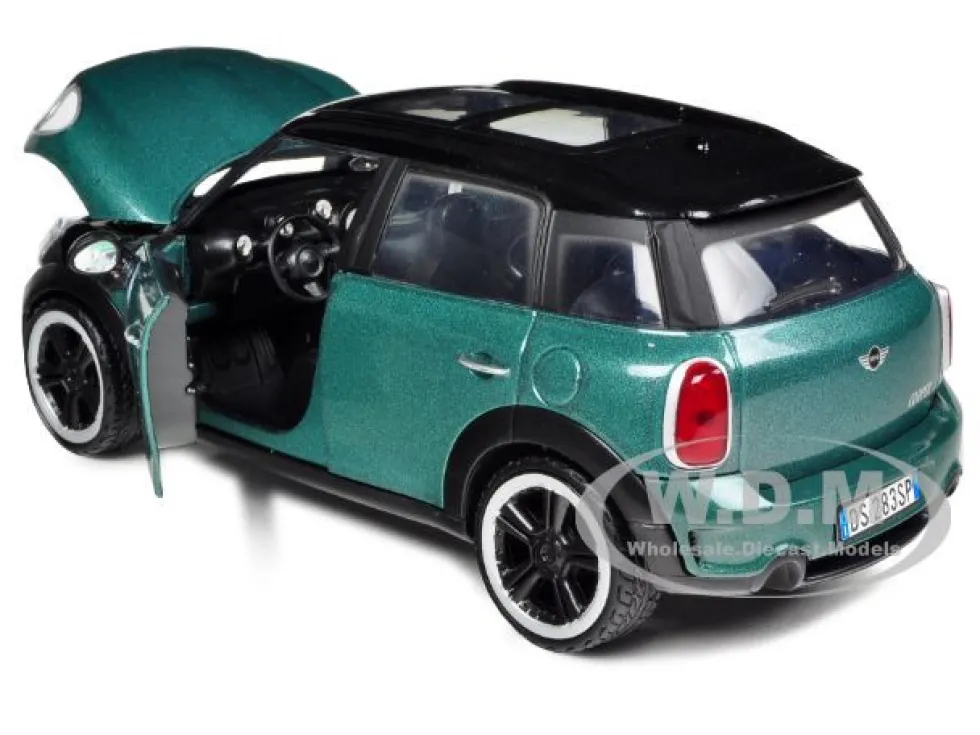 Mini Cooper S Countryman Oxford Green 1/24 Diecast Car Model Motormax 73353