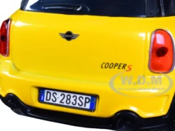 Mini Cooper S Countryman Roof Rack Accessories Yellow Metallic and Black City Classics Series 1/24 Diecast Model Car Motormax 79752