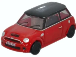 Mini Cooper S RHD (Right Hand Drive) Chili Red with Black Top 1/148 (N) Scale Diecast Model Car by Oxford Diecast