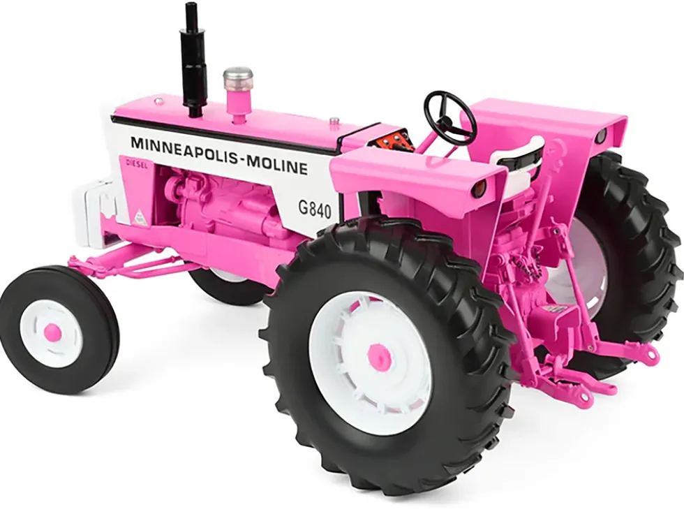 Minneapolis Moline G840 Open Station Wide Front Tractor Hot Pink "Classic Series" 1/16 Diecast Model by SpecCast