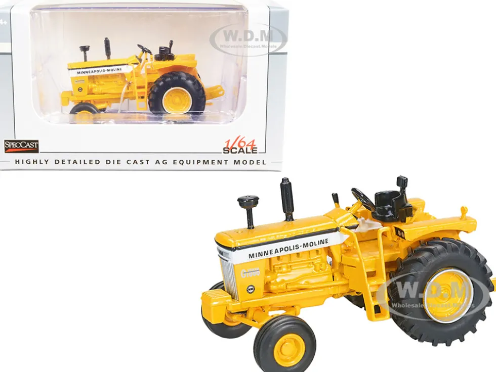 Minneapolis Moline G1000 Vista Wide Front Tractor Yellow 1/64 Diecast Model SpecCast SCT905