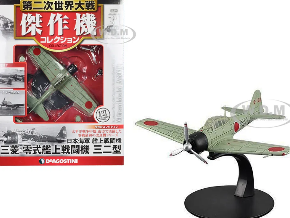 Mitsubishi A6M3 Zero Fighter Aircraft Imperial Japanese Navy Air Service 1/72 Diecast Model DeAgostini DAWF31