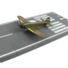 Mitsubishi A6M Zero Fighter Aircraft Green Imperial Japanese Navy Air Service with Runway Section Diecast Model Airplane Runway24 RW165
