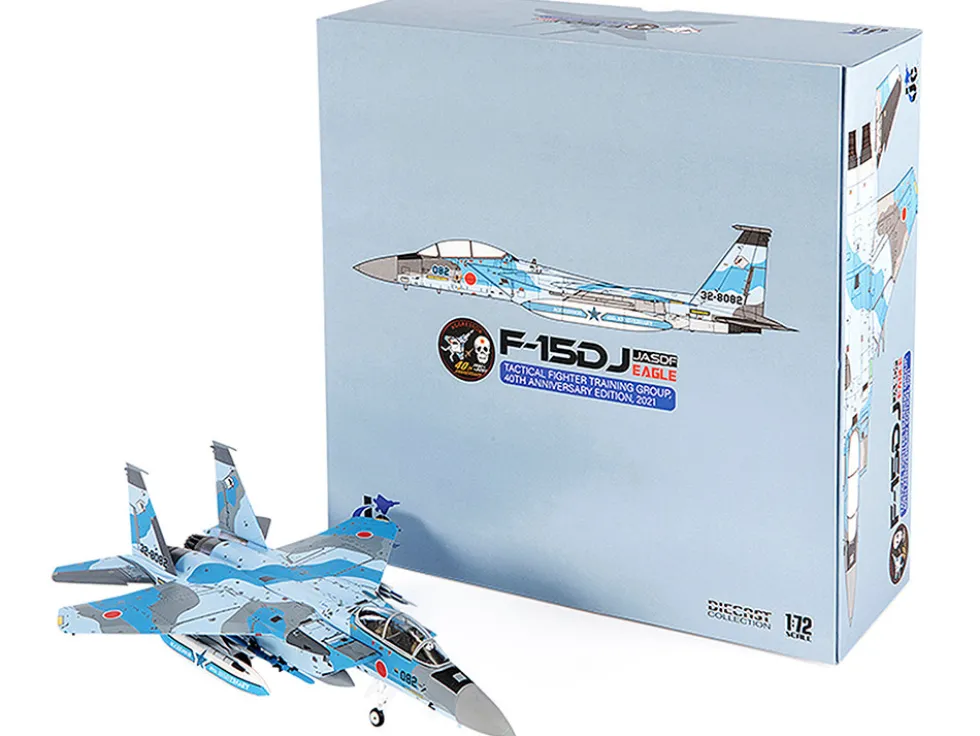 Mitsubishi F-15DJ Eagle Fighter Plane JASDF Japan Air Self-Defense Force Tactical Fighter Training Group 40th Anniversary Edition 2021 1/72 Diecast Model JC Wings JCW-72-F15-019