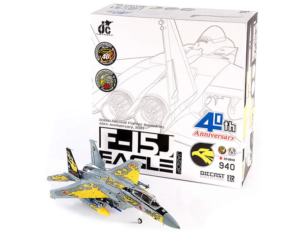 Mitsubishi F-15J Eagle Fighter Aircraft "306th Tactical Fighter Squadron 40th Anniversary" (2021) JASDF (Japan Air Self-Defense Force) 1/72 Diecast Model by JC Wings