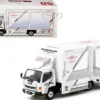 Mitsubishi Fuso Canter Mobile Display Truck RHD (Right Hand Drive) "EVA Racing" White with Graphics "Truck64" Series 1/64 Diecast Model Car by Tarmac Works