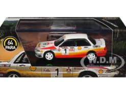 Mitsubishi Galant VR-4 RHD (Right Hand Drive) #1 Ross Dunkerton - Fred Gocentas Winner "APRC Rally Malaysia" (1991) 1/64 Diecast Model Car by Paragon Models