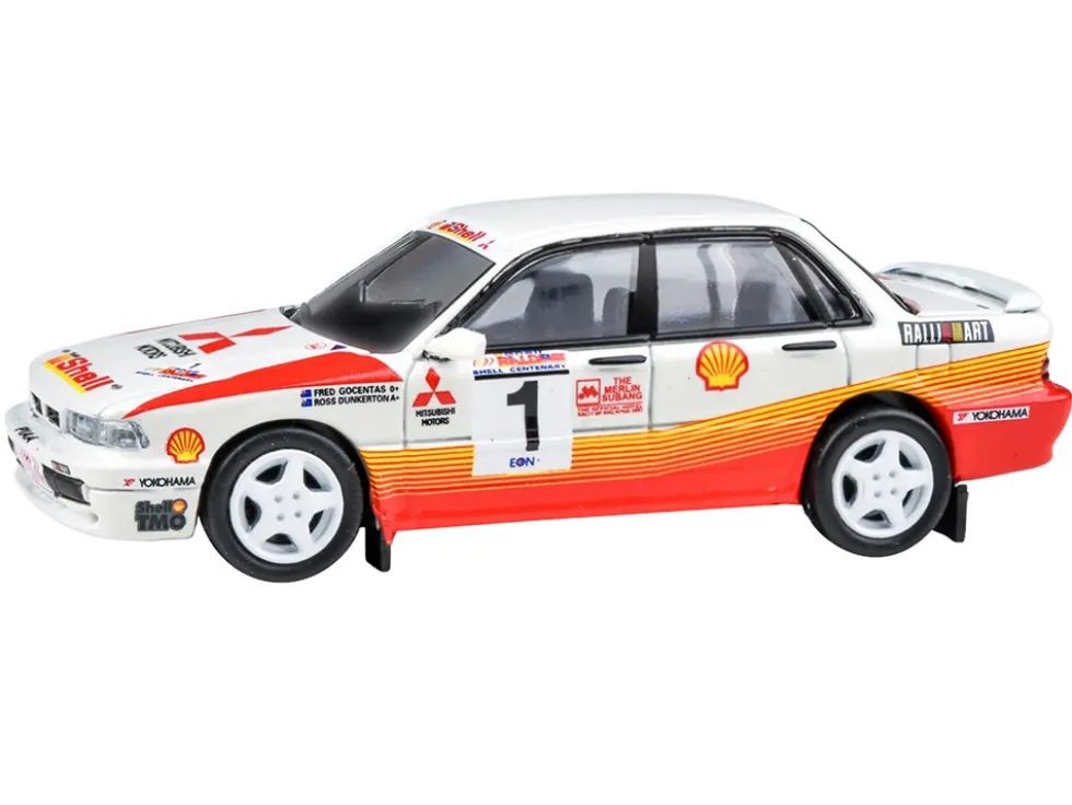 Mitsubishi Galant VR-4 RHD (Right Hand Drive) #1 Ross Dunkerton - Fred Gocentas Winner "APRC Rally Malaysia" (1991) 1/64 Diecast Model Car by Paragon Models
