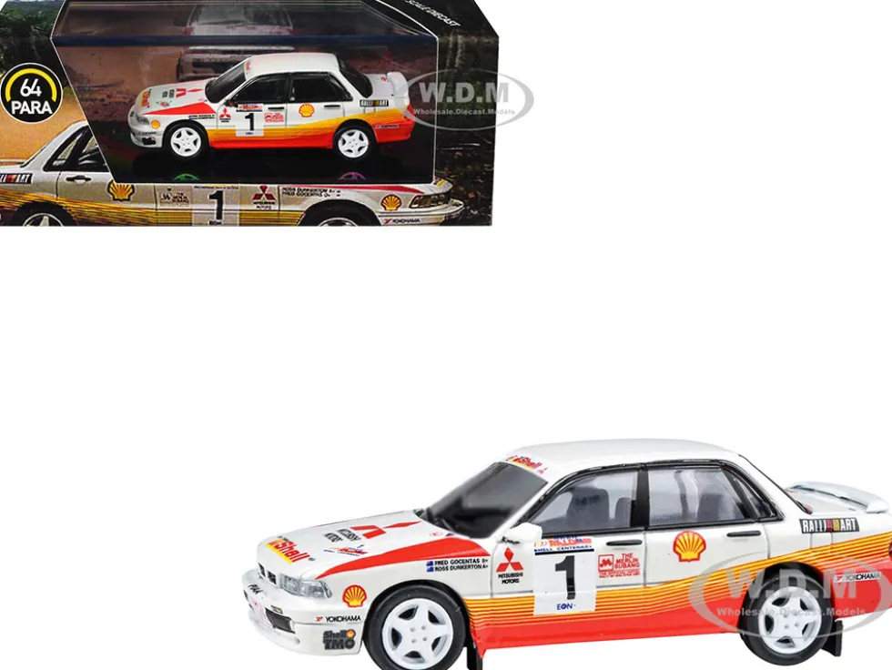 Mitsubishi Galant VR-4 RHD (Right Hand Drive) #1 Ross Dunkerton - Fred Gocentas Winner "APRC Rally Malaysia" (1991) 1/64 Diecast Model Car by Paragon Models