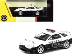 Mitsubishi GTO RHD Right Hand Drive Japanese Police White Black 1/64 Diecast Model Car Paragon Models PA-65136