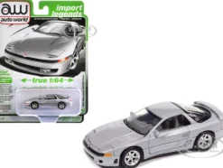 1993 Mitsubishi 3000GT VR-4 Zurich White Silver Metallic "Import Legends" Series 1/64 Diecast Model Car by Auto World