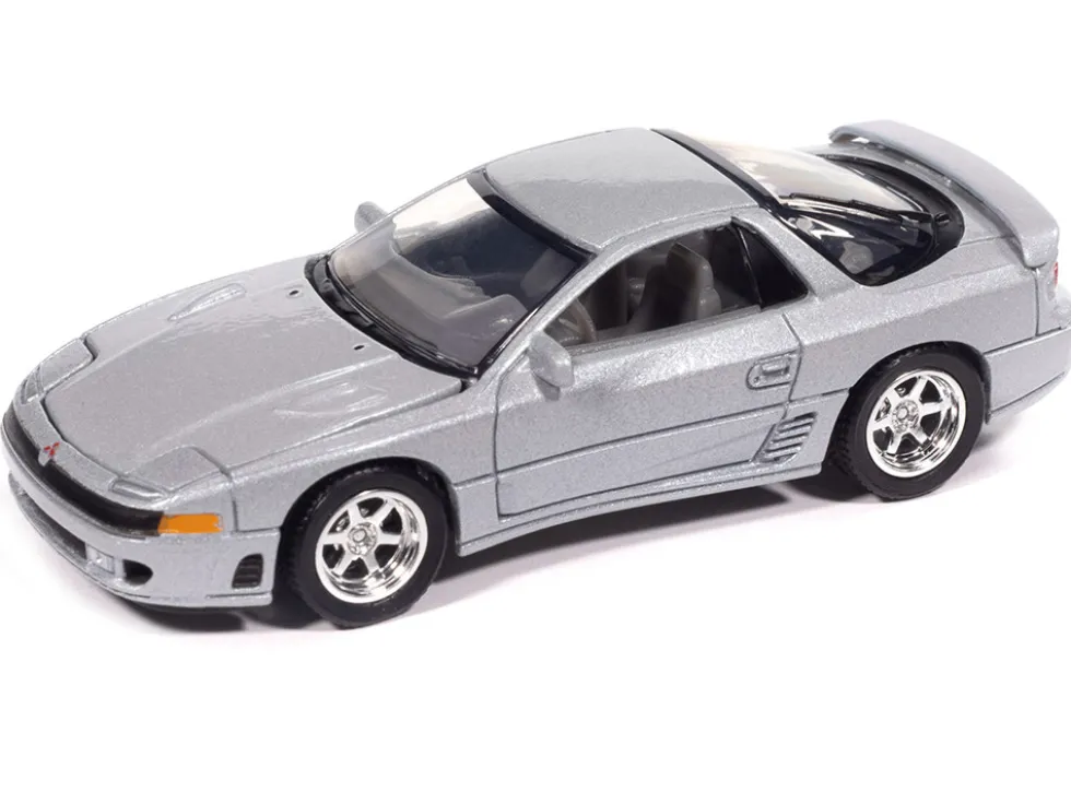 1993 Mitsubishi 3000GT VR-4 Zurich White Silver Metallic "Import Legends" Series 1/64 Diecast Model Car by Auto World
