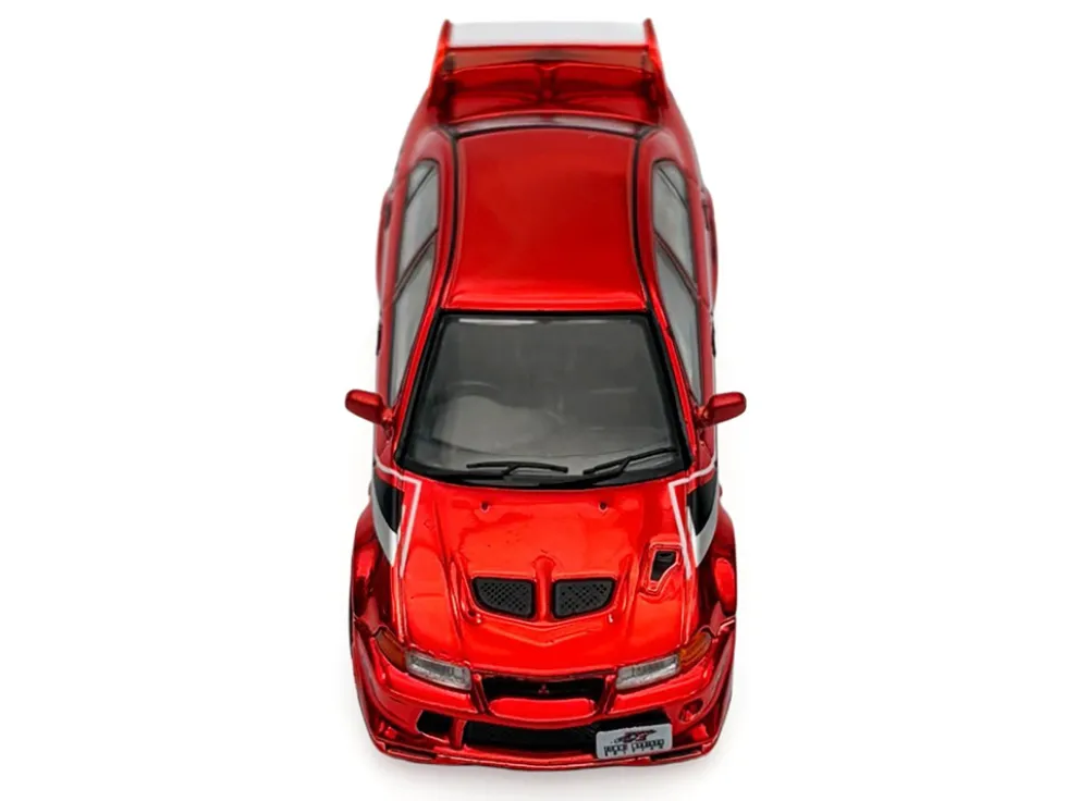 Mitsubishi Lancer Evolution VI RHD (Right Hand Drive) "Tommi Makinen Edition" Red Chrome "Hobby Expo China 2026" 1/64 Diecast Model Car by Works Model