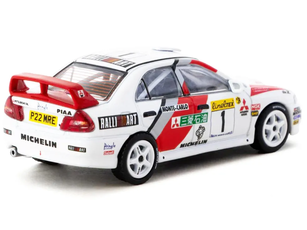 Mitsubishi Lancer Evolution IV #1 Tommi Makinen - Seppo Harjanne 3rd Place "Monte Carlo Rally" (1997) "Global64" Series 1/64 Diecast Model by Tarmac Works