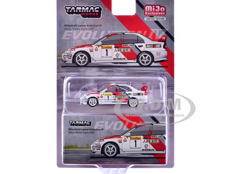 Mitsubishi Lancer Evolution IV #1 Tommi Makinen - Seppo Harjanne 3rd Place "Monte Carlo Rally" (1997) "Global64" Series 1/64 Diecast Model by Tarmac Works