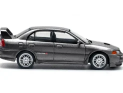 Mitsubishi Lancer Evolution IV RHD (Right Hand Drive) Dark Gray Metallic 1/64 Diecast Model Car by Pop Race