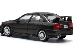Mitsubishi Lancer Evolution IV RHD (Right Hand Drive) Pyrenees Black Pearl 1/64 Diecast Model Car by Pop Race