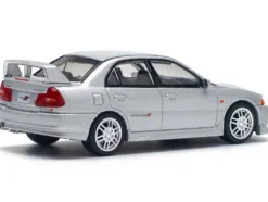 Mitsubishi Lancer Evolution IV RHD (Right Hand Drive) Steel Silver Metallic 1/64 Diecast Model Car by Pop Race