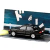 Mitsubishi Lancer RS Evolution III RHD (Right Hand Drive) Black "Initial D" (1995-2013) Manga "Diorama Set Series" 1/64 Diecast Model Car by Hobby Japan