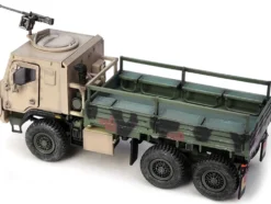 M1083 MTV Medium Tactical Vehicle Armored Cab Cargo Truck with Turret NATO Camouflage US Army Armor Premium Series 1/72 Diecast Model Panzerkampf 12219PB
