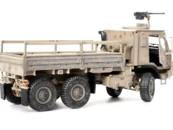M1083 MTV Medium Tactical Vehicle Armored Cab Cargo Truck with Turret Desert Camouflage US Army Armor Premium Series 1/72 Diecast Model Panzerkampf 12219PA