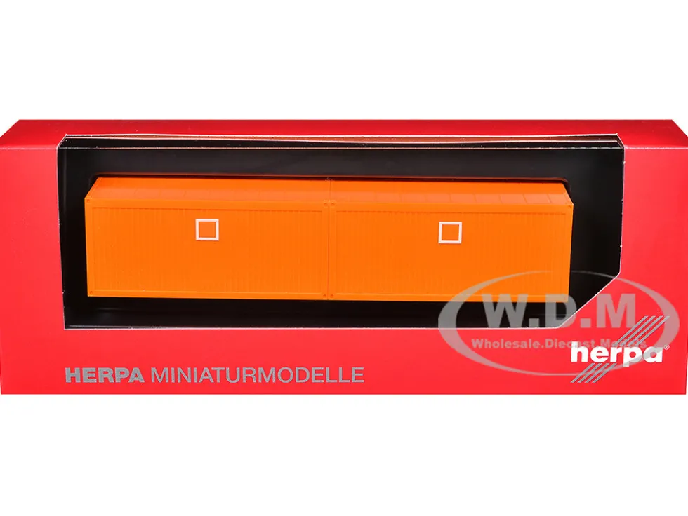 Mobile Offices Orange Set of 2 pieces 1/87 (HO) Plastic Model by Herpa