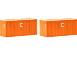 Mobile Offices Orange Set of 2 pieces 1/87 (HO) Plastic Model by Herpa