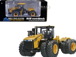 Mobile Track Solutions 3630 Switchback Articulating Tractor with Dual Wheels Yellow 1/50 Diecast Model SpecCast MTS001