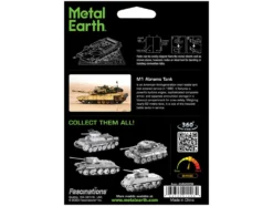 Model Kit American M1 Abrams Tank (Moderate Difficulty) Steel Model by Metal Earth