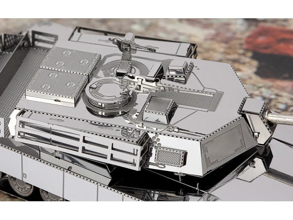 Model Kit American M1 Abrams Tank (Moderate Difficulty) Steel Model by Metal Earth