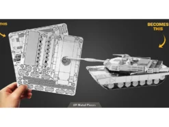 Model Kit American M1 Abrams Tank (Moderate Difficulty) Steel Model by Metal Earth