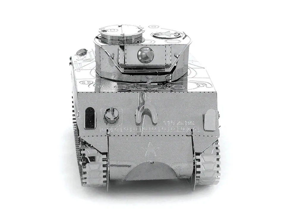 Model Kit American Sherman Tank (Moderate Difficulty) Steel Model by Metal Earth