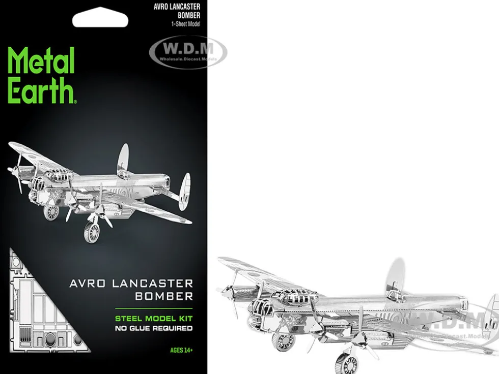 Model Kit Avro Lancaster Bomber Aircraft "Royal Air Force" (Moderate Difficulty) Steel Model by Metal Earth