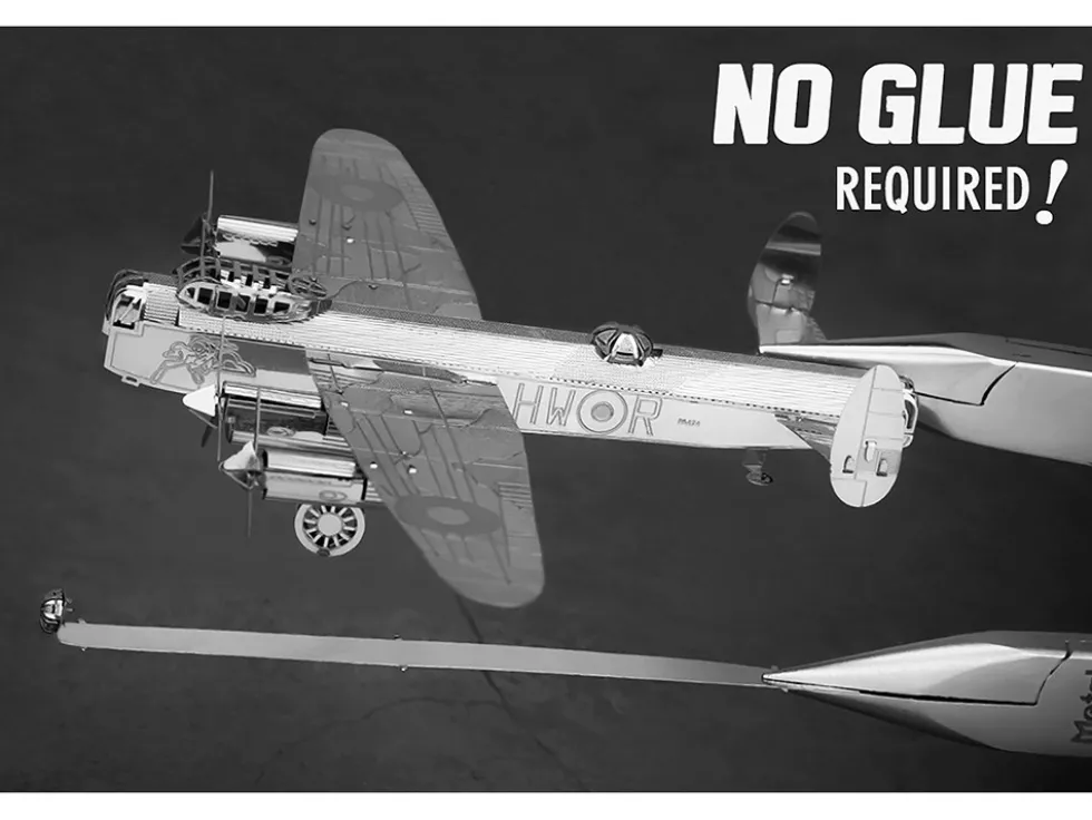 Model Kit Avro Lancaster Bomber Aircraft "Royal Air Force" (Moderate Difficulty) Steel Model by Metal Earth