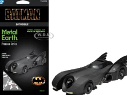 Model Kit 1989 Batmobile Black "Batman" (1989) Movie (Challenging Difficulty) Steel Model by Metal Earth