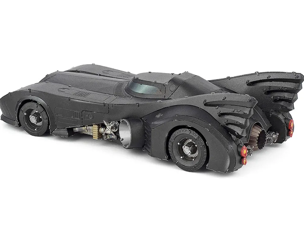 Model Kit 1989 Batmobile Black "Batman" (1989) Movie (Challenging Difficulty) Steel Model by Metal Earth