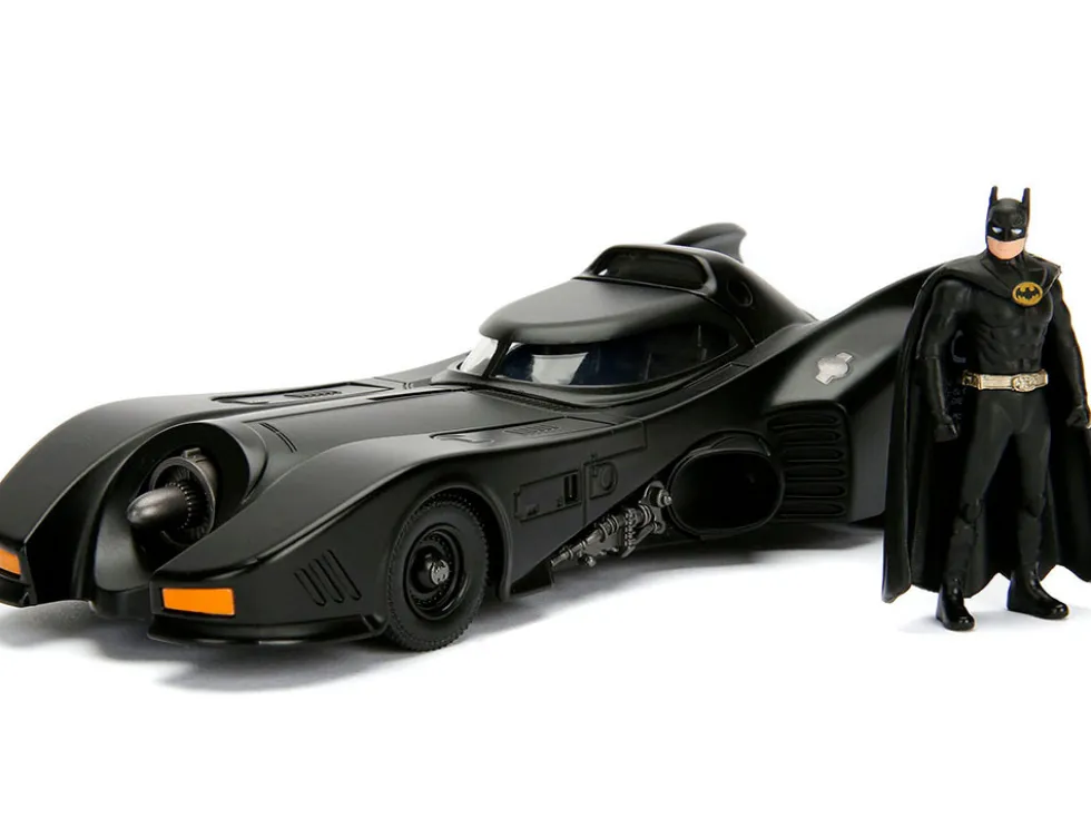 Model Kit Batmobile Matt Black Batman Diecast Figure Batman 1989 Movie Build N' Collect 1/24 Diecast Model Car Jada 30874