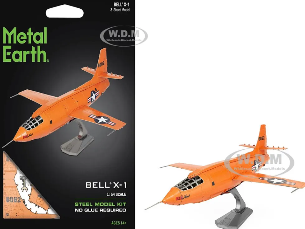 Model Kit Bell X-1 Aircraft "United States Air Force" (Moderate Difficulty) Steel Model by Metal Earth